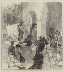 De Internationale Tentoonstelling, ingang van de Engelse schilderijengalerij door Sir John Charles Robinson